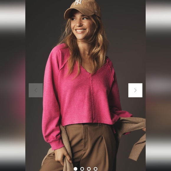 Pilcro Reworked Popover Sweatshirt Anthropologie - S - Picture 4 of 12